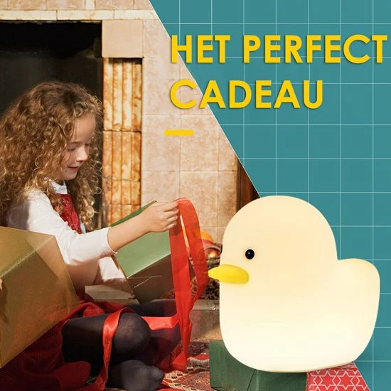 VESFY Eend Nachtlampje Kinderen Met Timer En Dimbaar Functie - USB Oplaadbaar - Nachtlampje Volwassenen - Tafellamp Slaapkamer - Led 6 VESFY Eend Nachtlampje Kinderen Met Timer En Dimbaar Functie - USB Oplaadbaar - Nachtlampje Volwassenen - Tafellamp Slaapkamer - Led - Afbeelding 6