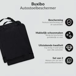 Buxibo - Auto Stoelbeschermer - Auto Stoelhoes - Beschermer Achterkant Autostoel - Voor Voorstoel - 2 Stuks -Baby's Only 550x550 457