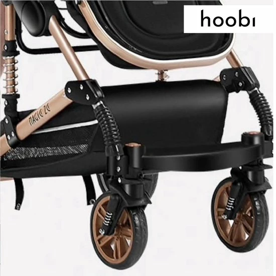 Hoobi? Hoobi Luxe Kinderwagen 3 In 1 - Buggy - Kinderwagen Met Stoel En Wieg Wandelwagen - Hoge Kwaliteit Zwart 10 Hoobi? Hoobi Luxe Kinderwagen 3 In 1 - Buggy - Kinderwagen Met Stoel En Wieg Wandelwagen - Hoge Kwaliteit Zwart - Afbeelding 10