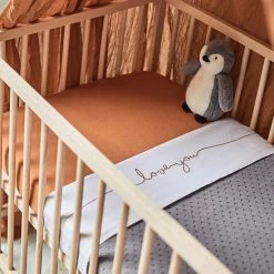 Jollein Baby Laken Ledikant 120x150cm Love You - Caramel -Baby's Only 550x550 492
