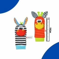 Merkloos Baby Rammelaar- Baby Rammelaar Sokjes En Rammelaar Armbanden- 5-delig Rammelaar Set- Baby Gift -Baby's Only 550x550 508