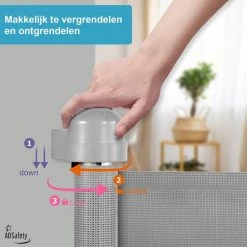 ADSafety - Oprolbaar Traphekje - Grijs - Veiligheid In Huis - Luxe Mesh - Veiligheidshekje Voor Baby - Kinderhekje - Hondenhek -Baby's Only 550x550 576
