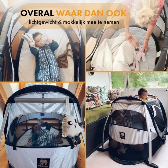 Deryan Peuterbox Campingbedje - Babybox - Silver 6 Deryan Peuterbox Campingbedje - Babybox - Silver - Afbeelding 6