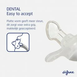 Difrax Fopspeen Newborn Dental - Lichtblauw/Cr Mewit/Lichtroze/Lichtgroen - Orthodontische Speen - 4 Stuks -Baby's Only 550x550 60