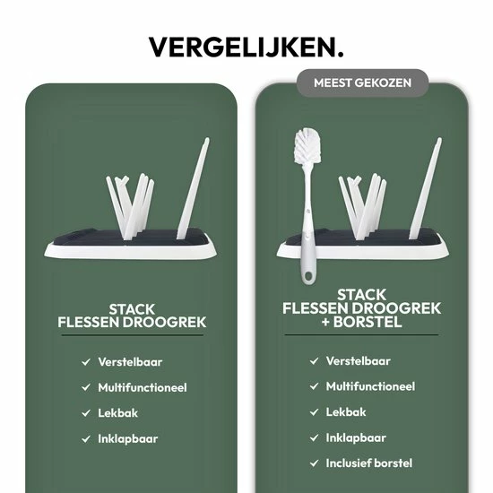 STACK Flessen Droogrek Met Flessenborstel | Zwart - Geschikt Voor Flessen En Doppen - Droogrek Voor Flessen - Baby Flessenrek - Afdruiprek Baby - Drying Rack - Babyfles Droogrek - Afdruiprek Fles Met Lekbak - Afdruiprek - Babyflessen - Flessenrek 8 STACK Flessen Droogrek Met Flessenborstel | Zwart - Geschikt Voor Flessen En Doppen - Droogrek Voor Flessen - Baby Flessenrek - Afdruiprek Baby - Drying Rack - Babyfles Droogrek - Afdruiprek Fles Met Lekbak - Afdruiprek - Babyflessen - Flessenrek - Afbeelding 8
