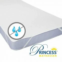 Princessmatrassen Waterdichte -Hoeslaken-matrasbeschermer Voor Baby Ledikant - Wit - 60x120 Cm