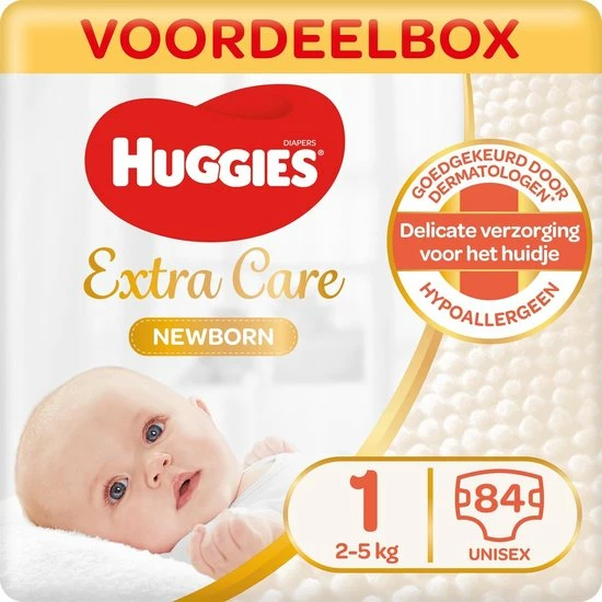 Huggies Luiers Maat 1 - Newborn - Baby - 168 Luiers (8x 21) 4 Huggies Luiers Maat 1 - Newborn - Baby - 168 Luiers (8x 21) - Afbeelding 4