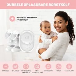 Vulpes Goods Vulpes BabyCare Borstkolf Kolfapparaat - Dubbele Elektrische Borstkolf Met Nachtlamp - Oplaadbare Accu - Draagbaar - BPA-Vrij - Incl. 60 Moedermelkbewaarzakjes - PRO Versie -Baby's Only 550x550 688