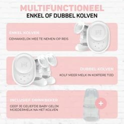 Vulpes Goods Vulpes BabyCare Borstkolf Kolfapparaat - Dubbele Elektrische Borstkolf Met Nachtlamp - Oplaadbare Accu - Draagbaar - BPA-Vrij - Incl. 60 Moedermelkbewaarzakjes - PRO Versie -Baby's Only 550x550 689