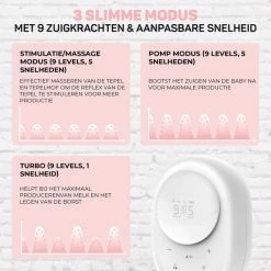 Vulpes Goods Vulpes BabyCare Borstkolf Kolfapparaat - Dubbele Elektrische Borstkolf Met Nachtlamp - Oplaadbare Accu - Draagbaar - BPA-Vrij - Incl. 60 Moedermelkbewaarzakjes - PRO Versie -Baby's Only 550x550 690