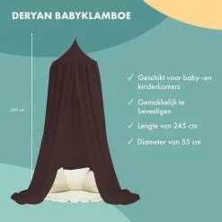 Deryan Baby Klamboe Vintage 245cm - Kinderklamboe - Hemeltje - Chestnut -Baby's Only 550x550 770