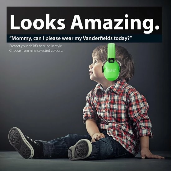 Vanderfields Gehoorbescherming Kind - Gehoorbeschermers Oorkappen Kinderen - 27dB - 3-16 Jaar - Groen - V-Zilla 5 Vanderfields Gehoorbescherming Kind - Gehoorbeschermers Oorkappen Kinderen - 27dB - 3-16 Jaar - Groen - V-Zilla - Afbeelding 5