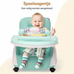 Twinky Kinderstoel 2-in-1 Kinderwagen Set Mint-Groen Inklapbare Eetstoel & Baby Wagentje En Babystoel Voor Aan Tafel Kinderzetel, Peuterstoeltje En Meegroeistoel In 1 -Baby's Only 550x550 822