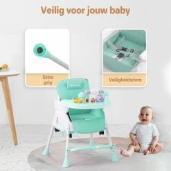 Twinky Kinderstoel 2-in-1 Kinderwagen Set Mint-Groen Inklapbare Eetstoel & Baby Wagentje En Babystoel Voor Aan Tafel Kinderzetel, Peuterstoeltje En Meegroeistoel In 1 -Baby's Only 550x550 823