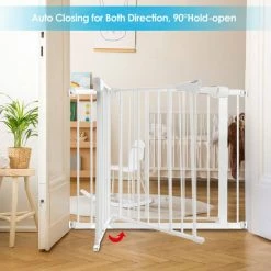 Comomy Traphekje - Traphek Zonder Boren- 75-103cm Veiligheidshek - Veiligheidshekje - Voor Baby S, Kinderen, Peuters & Huisdieren - Wit -Baby's Only 550x550 949