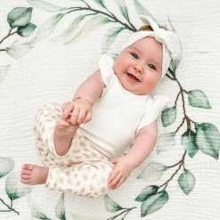 Little Moon Mijlpaaldeken Van 100% Biologisch Katoen Hydrofiele Doek 2 Laags Incl. Houten Accessoires Swaddle Kraamcadeau Meisje Kraamcadeau Jongen 120 X 120 CM -Baby's Only 550x550 991