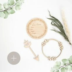 Little Moon Mijlpaaldeken Van 100% Biologisch Katoen Hydrofiele Doek 2 Laags Incl. Houten Accessoires Swaddle Kraamcadeau Meisje Kraamcadeau Jongen 120 X 120 CM -Baby's Only 550x550 992