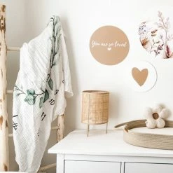 Little Moon Mijlpaaldeken Van 100% Biologisch Katoen Hydrofiele Doek 2 Laags Incl. Houten Accessoires Swaddle Kraamcadeau Meisje Kraamcadeau Jongen 120 X 120 CM -Baby's Only 550x550 994