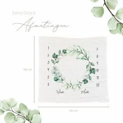 Little Moon Mijlpaaldeken Van 100% Biologisch Katoen Hydrofiele Doek 2 Laags Incl. Houten Accessoires Swaddle Kraamcadeau Meisje Kraamcadeau Jongen 120 X 120 CM -Baby's Only 550x550 995