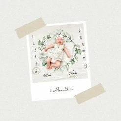 Little Moon Mijlpaaldeken Van 100% Biologisch Katoen Hydrofiele Doek 2 Laags Incl. Houten Accessoires Swaddle Kraamcadeau Meisje Kraamcadeau Jongen 120 X 120 CM -Baby's Only 550x550 996