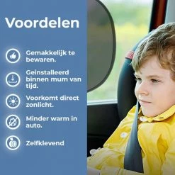 InnovaLand Zonnescherm Auto Baby - Extra Donker Voor Betere Bescherming - Zelfklevend - UV Protectie - Zijruit - Kind - Zonwering Auto- Vaderdag Cadeautje - Cadeau Voor Man - Vrouw - Sinterklaas Cadeautjes - Mannen - Vrouwen -Baby's Only 550x552 19