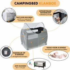 Deryan Luxe Klamboe Voor Campingbed - Klamboe Voor Ledikant - Babyklamboe - Universeel -Baby's Only 550x553 3