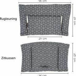 LaLoona Stokke Tripp Trapp Kussenset - Grijs Wit -Baby's Only 550x555 4