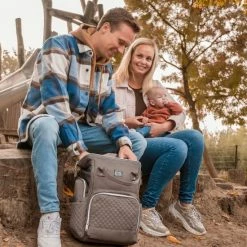 NanaBeebi Luiertas - Rugzak - Met Isoleervak - Grijs - Inclusief Flessenwarmhouder En Kinderwagenhaken -Baby's Only 550x556 3