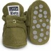 Little Riots - Babyslofjes - Antislip - Fleece Stepper - Olijf Groen - Slofjes Voor Je Baby, Dreumes En Peuter Voor Jongens En Meisjes - 6-12 Maanden (11,5cm) - Schoenmaat 18-19