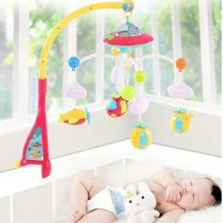 Merkloos Kleurvolle Baby Muziek Mobiel Met Afstandsbediening En Sterren Projector