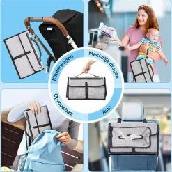 GoGoods® Verschoningsmatje Voor Onderweg - Verschoonmatje - Luiertas - Met Hoofdkussentje - Draagbaar En Waterbestendig -Baby's Only 550x557 1