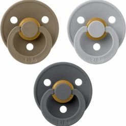 Bibs Fopspeen - Maat 1 0-6 Maanden - 3 Stuks - Dark Oak - Cloud - Iron