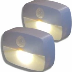 Avenue LED - Nachtverlichting Met Bewegingssensor - Dag En Nacht Sensor - 2 Stuks - Werkt Op 3 AAA Batterijen - Geschikt Voor Babykamer En Slaapkamer