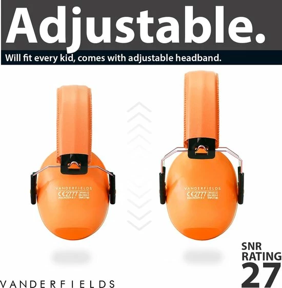 Vanderfields Gehoorbescherming Kind - Gehoorbeschermers Oorkappen Kinderen - 27dB - 3-16 Jaar - Oranje - V-Zilla 8 Vanderfields Gehoorbescherming Kind - Gehoorbeschermers Oorkappen Kinderen - 27dB - 3-16 Jaar - Oranje - V-Zilla - Afbeelding 8