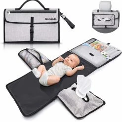 GoGoods® Verschoningsmatje Voor Onderweg - Verschoonmatje - Luiertas - Met Hoofdkussentje - Draagbaar En Waterbestendig