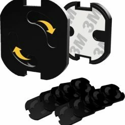 Ecorare - Stopcontactbeveiliging - Stopcontact Beveiliging - 10 Stuks - Zwart - Zelfklevend - Kind - Zelfklevende Stopcontactbeveiliging