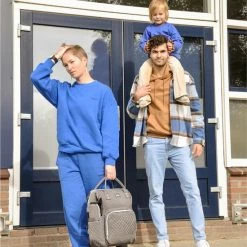 NanaBeebi Luiertas - Rugzak - Met Isoleervak - Grijs - Inclusief Flessenwarmhouder En Kinderwagenhaken -Baby's Only 550x570 7