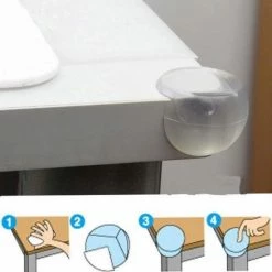 Baby2day.nl Baby Kind Zachte Doorzichtige Siliconen Tafel Beschermers Corner Guard -Baby's Only 550x575 1