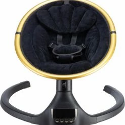 Xadventure X Adventure Wipstoel Elektrisch Rocco / Schommelstoel Met Bluetoothfunctie & Afstandsbediening- Velvet Black & Gold