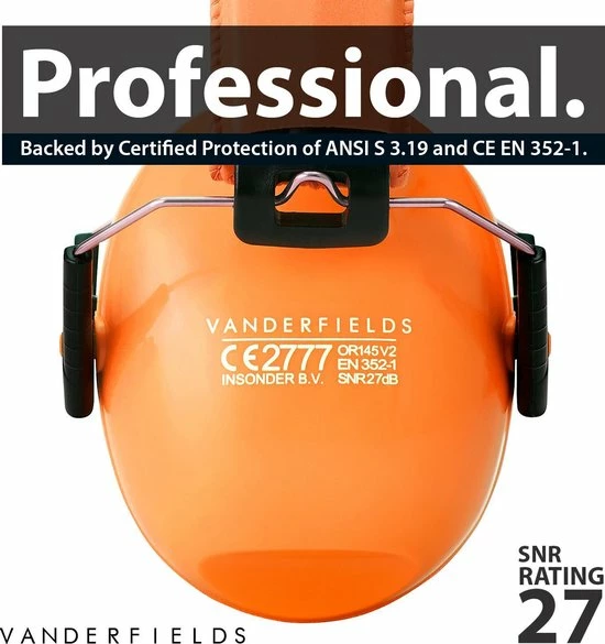Vanderfields Gehoorbescherming Kind - Gehoorbeschermers Oorkappen Kinderen - 27dB - 3-16 Jaar - Oranje - V-Zilla 7 Vanderfields Gehoorbescherming Kind - Gehoorbeschermers Oorkappen Kinderen - 27dB - 3-16 Jaar - Oranje - V-Zilla - Afbeelding 7