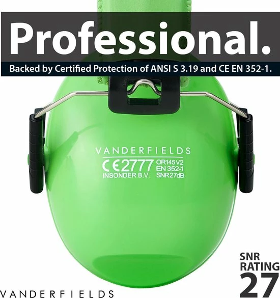 Vanderfields Gehoorbescherming Kind - Gehoorbeschermers Oorkappen Kinderen - 27dB - 3-16 Jaar - Groen - V-Zilla 7 Vanderfields Gehoorbescherming Kind - Gehoorbeschermers Oorkappen Kinderen - 27dB - 3-16 Jaar - Groen - V-Zilla - Afbeelding 7