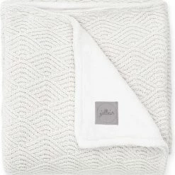 Jollein Baby Deken Ledikant 100x150cm River Knit - Cream White/Coral Fleece