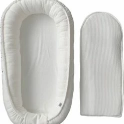 Bimbi Baby Musthaves Bimbi Babynestje - Off White - Rib Bamboe - 90x50 Cm - Los Matrasje - Oeko-Tex Gecertificeerde Stoffen -Baby's Only 550x593 1