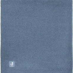 Jollein Baby Deken Wieg 75x100cm Basic Knit - Jeans Blue