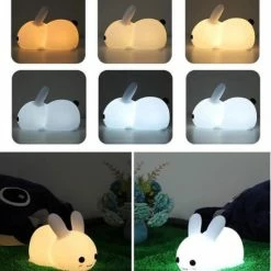 Merkloos Nachtlamp Konijn Voor Kinderen/babys - Dimbaar - Draadloos - Oplaadbaar - Kinderkamer - Babykamer - Tafellamp - Cadeau -Baby's Only 550x599 4