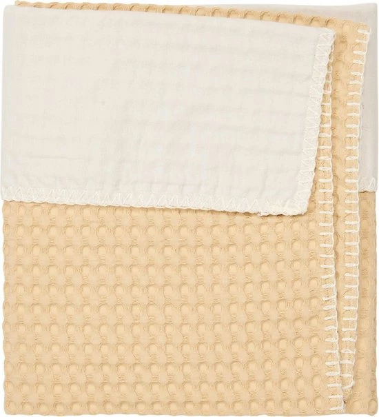 Koeka Baby Dekentje Wieg Wafel Flanel Antwerp - Lichtgeel - 75x100cm 3 Koeka Baby Dekentje Wieg Wafel Flanel Antwerp - Lichtgeel - 75x100cm - Afbeelding 3