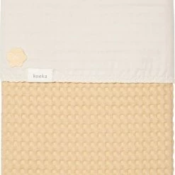 Koeka Baby Dekentje Wieg Wafel Flanel Antwerp - Lichtgeel - 75x100cm