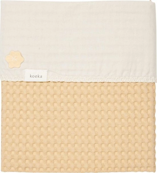 Koeka Baby Dekentje Wieg Wafel Flanel Antwerp - Lichtgeel - 75x100cm 1 Koeka Baby Dekentje Wieg Wafel Flanel Antwerp - Lichtgeel - 75x100cm