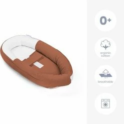 Doomoo Cocoon - Babynestje - Organisch Katoen - 74 X 46 Cm - Tetra Jersey Terracotta -Baby's Only 550x611