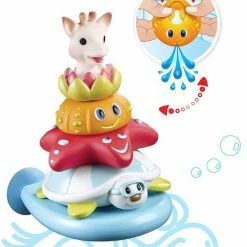 Sophie De Giraf - Badspeelgoed - Splash En Surf Piramide -Baby's Only 550x628